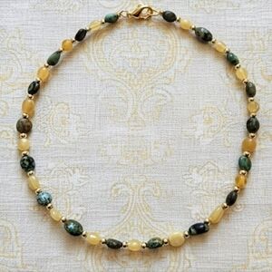 Yellow Opal & African Turquoise Necklace Prescription For Boosting Creativity